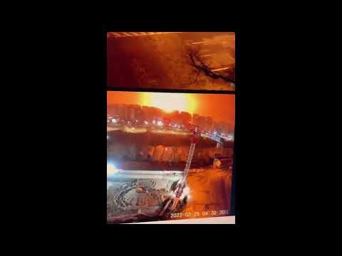 Ukraine War Multiple Angles From Huge Explosion in Ukraine Capital