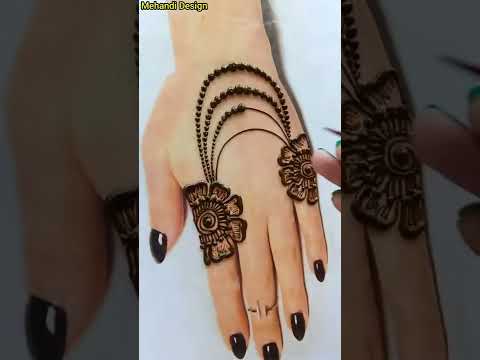 Beautiful stylish back hand mehndi design |  Easy mehandi design | new mehandi designs | mehandi.