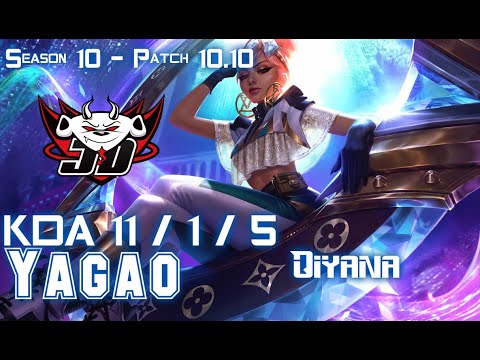JDG Yagao QIYANA vs ZOE Mid - Patch 10.10 KR Ranked