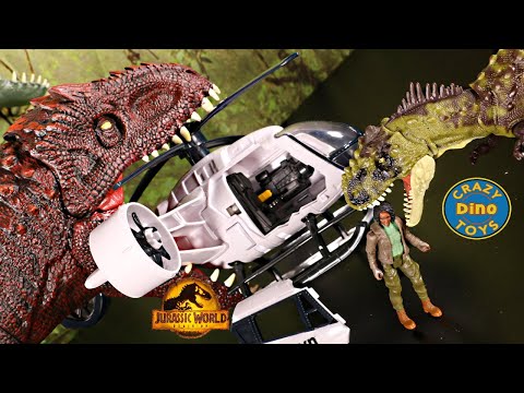 New Jurassic World Dominion Copter Combat Pack Unboxed @Target  Dinosaur Toys Crazy Dino Toys