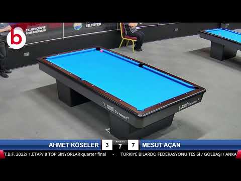 AHMET KÖSELER & MESUT AÇAN Bilardo Maçı - 