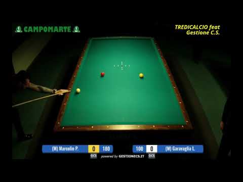 MARCOLIN vs GARAVAGLIA 16°D.F. 4° OPEN BILIARDO CAMPOMARTE 2017 @TREDICALCIO