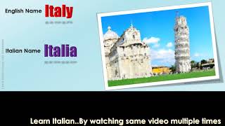 Italy~How to say Italy/Italia in Italian language?