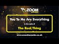 The Real Thing You To Me Are Everything Karaoke Version With Lyrics On Screen