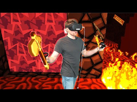 Minecraft VR in the NETHER!  do i survive