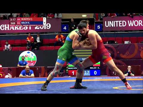 1/4 GR - 97 kg: O. NURIYEV (AZE) v. K. MILOV (BUL)