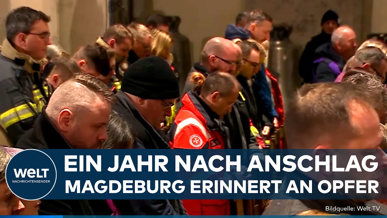 DEUTSCHLAND: Ein Jahr nach Anschlag mit fünf Toten - Magdeburg erinnert an Opfer!