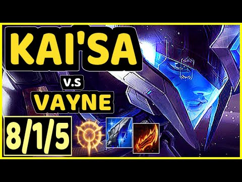 KLAUS (KAI'SA) vs VAYNE - 8/1/5 KDA BOTTOM ADC CHALLENGER GAMEPLAY - BR