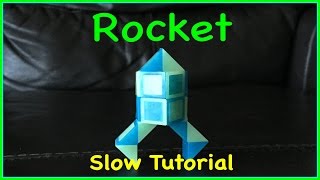 Rubik&#39;s Twist or Smiggle Snake Puzzle Tutorial: How to Make a Rocket Shape - Step by step, SLOW