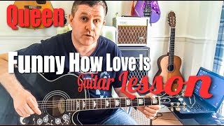 Queen - Funny How Love Is - Guitar Tutorial (Guitar Chords)