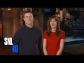 SNL Host DAKOTA JOHNSON and Taran Killam Beg.