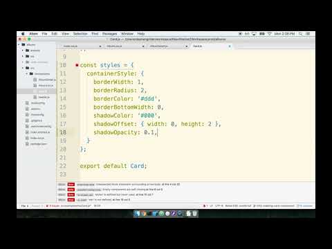 [React Native] Styling a Card