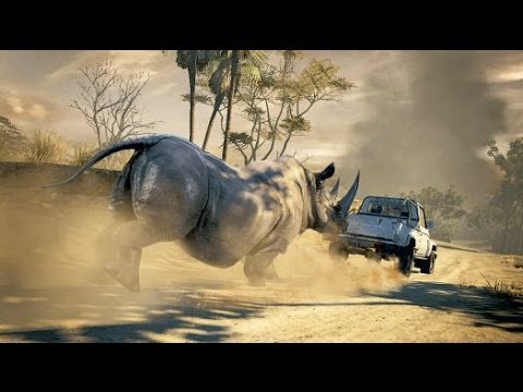 Cabelas Dangerous Hunts 2013 Battle with RHINO!   | 1080p