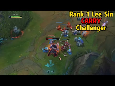 Kzh: Rank 1 Lee Sin CARRYING KR Challenger!