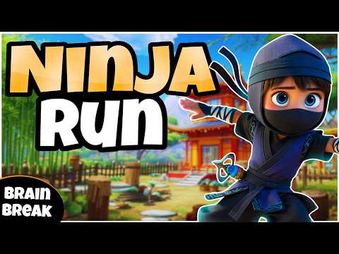🥷 Ninja Run 🥷 Fitness Brain Break | Exercise | GoNoodle Inspired