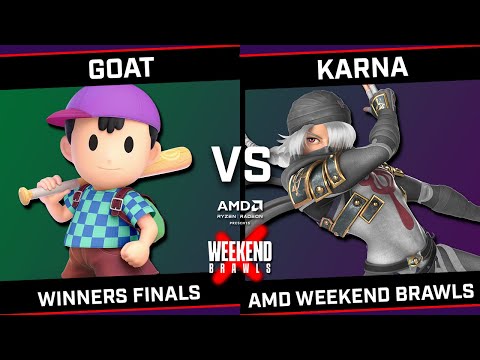 goat (Ness) vs Karna (Sephiroth/Joker/Sheik) - AMD Weekend Brawls - Winners Finals