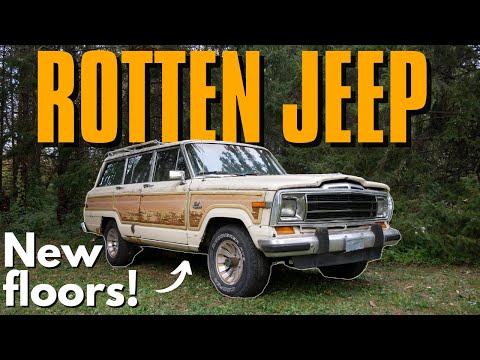 ROTTEN JEEP WAGONEER Gets Floors Pans and Rust Repair!!