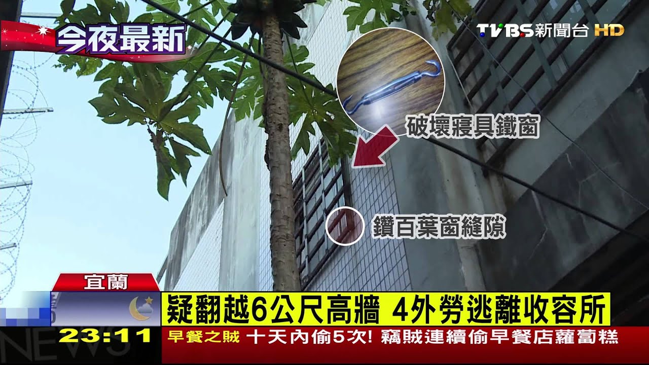 疑翻越6公尺高牆　4外勞逃離收容所