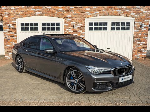 2018 18 BMW 740D XDRIVE M SPORT FOR SALE IN MAGELLAN GREY METALLIC WITH BLACK NAPPA QUILTED LEATHER
