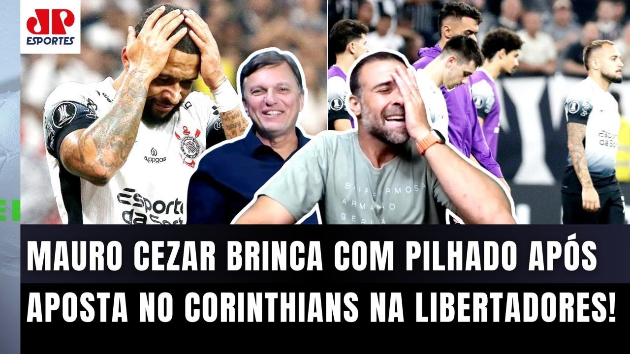 "HAHAHA! Como é que VOCÊ ACREDITA ASSIM no Corinthians, rapaz???" Mauro Cezar BRINCA com Pilhado!