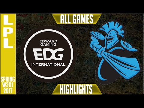 EDG vs Newbee All Games - LPL Week 2 Day 4 Spring 2017 - EDG vs NB All Games