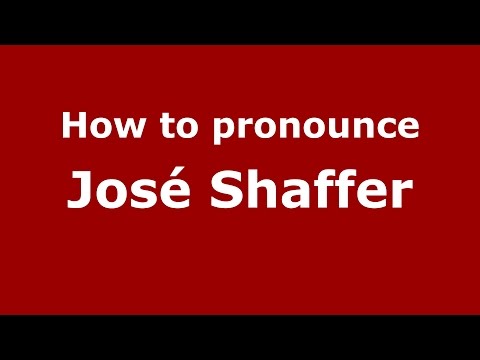 How to pronounce José Shaffer (Spanish/Argentina) - PronounceNames.com