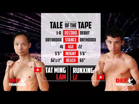 DEF Fight Night 15 - Bout 8 - Tat Ming LAM vs Runxing LI - Super Flyweight