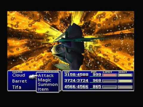 Final Fantasy 7 - Boss 29, Bizarro-Sephiroth (Main Body, Head, Core, Right Magic & Left Magic)
