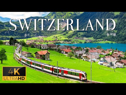 FLYING OVER SWITZERLAND (4K UHD) - Peaceful Music With Stunning Beautiful Nature Film For Relaxation