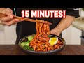 This 15 Minute KOREAN Garlic Shrimp Noodles Will Change Your LIFE