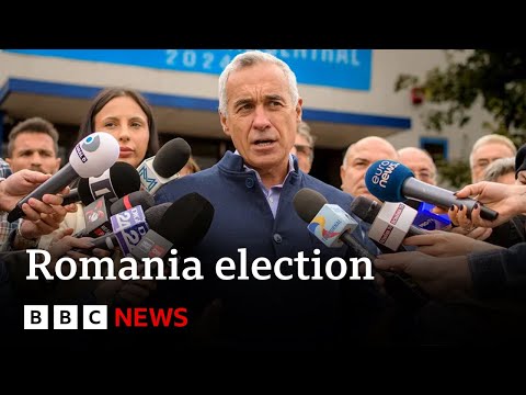 Video | Far-right candidate takes shock lead in Romania presidential election | BBC News