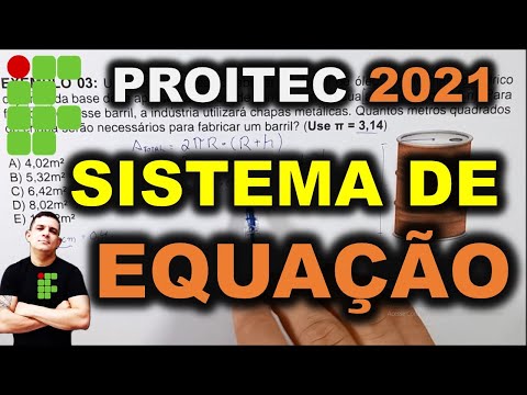 PROITEC 2021 - 21° QUESTÃO - SISTEMA DE EQUAÇÃO  - Passo a Passo