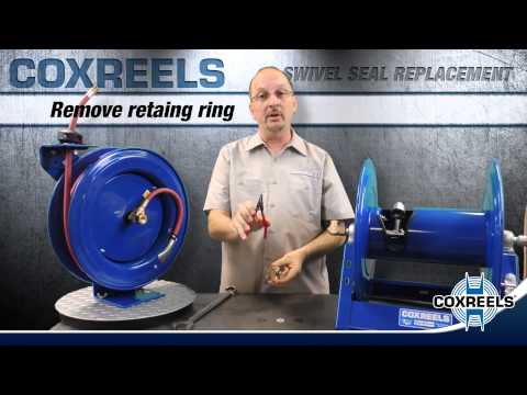 1125-SS Series  Coxreels Stainless Steel Hand Crank Hose Reels