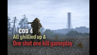 COD 4 All Ghillied Up & One shot one kill gameplay