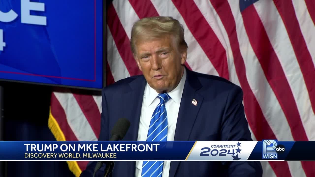 Trump touches on ballot drop boxes during Milwaukee news conference