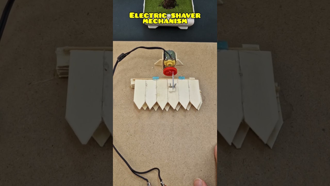 Electric shaver mechanism | #dcmotor #techexperiments #dcman #electricshaver #Electric