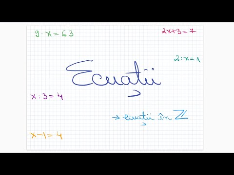 Ecuatii in Z - clasa a VI-a