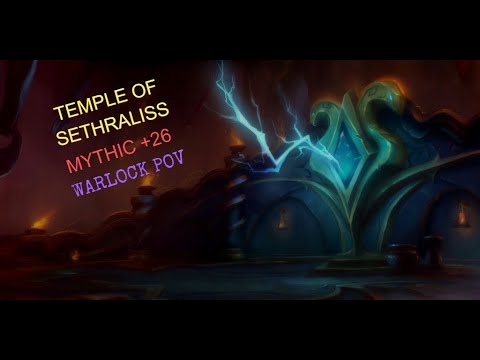 +26 Temple of Sethraliss, Affliction Warlock POV with coms!