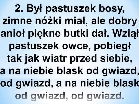 Bosy pastuszek karaoke, tekst, podkład, instrumental, niska tonacja,
