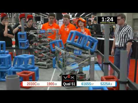 2015 VRC Sci Q51 - 2030C 1900 vs 6165S 5225A - 57 to 68 - VEX Worlds 2015 - Science Division