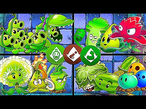 Random 4 Team Plants Appease + Arma + Enforce - Who Will Win? - PvZ2 Team Plants Battles