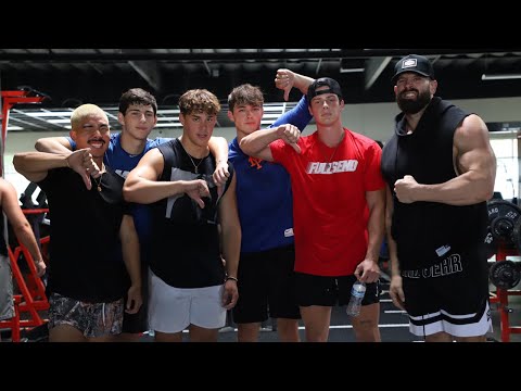 Noah Beck VS Griffin Johnson chest day, ft. Blake gray