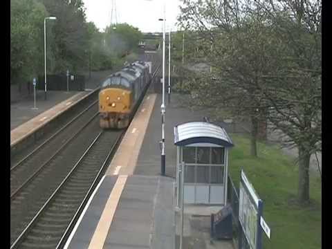 DRS 37688 and 37682 Hartlepool to Sellafield Flasks through Blaydon 8th May 2014