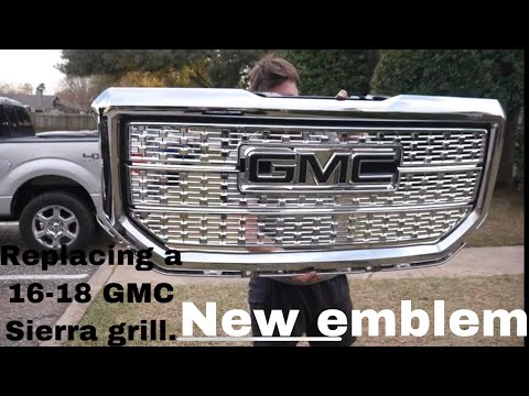 How to Replace a 2017 GMC Sierra Grill and Emblem / New Emblem