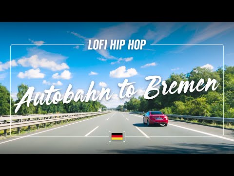 Driving in Germany: A1 Autobahn from Münster to Bremen | lofi hip hop mix | 4K