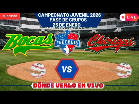 ⚾️Bocas del Toro vs Chiriquí⚾️Dónde Verlo EN VIVO|Campeonato Nacional de Béisbol Juvenil 2026