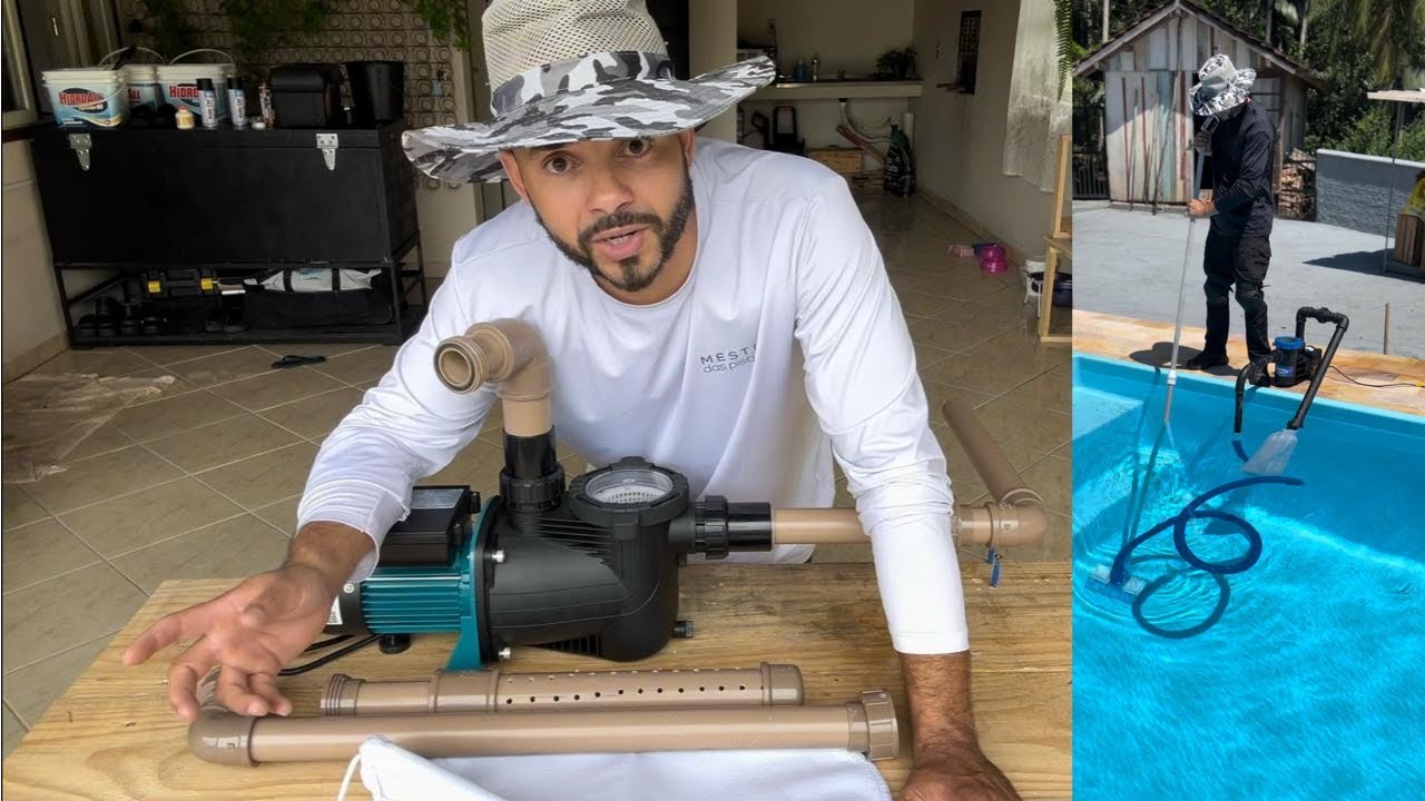 Como fazer o filtro cotonete para aspirar piscinas