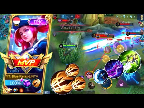 18 Kills ! ! Sidelane Layla Hight Damage | Build Top 1 Global Layla | Layla MLBB 🔥