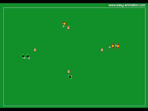 Ballführung, Tempodribbling, Ballabgabe, Ballmitnahme - 163