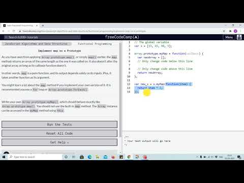 Tutorial 8 Implement Map On Prototype Freecodecamp